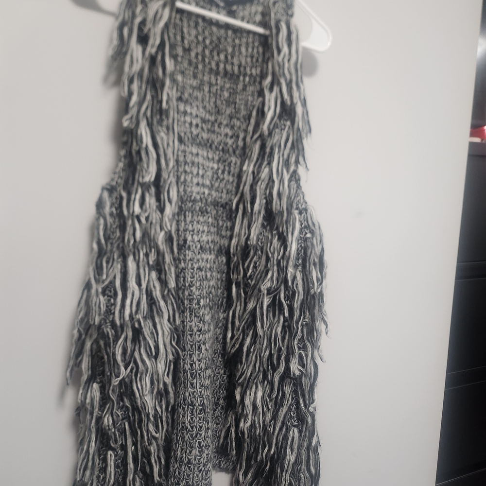 Bohemian Stylish Black and Gray Women's Vest
